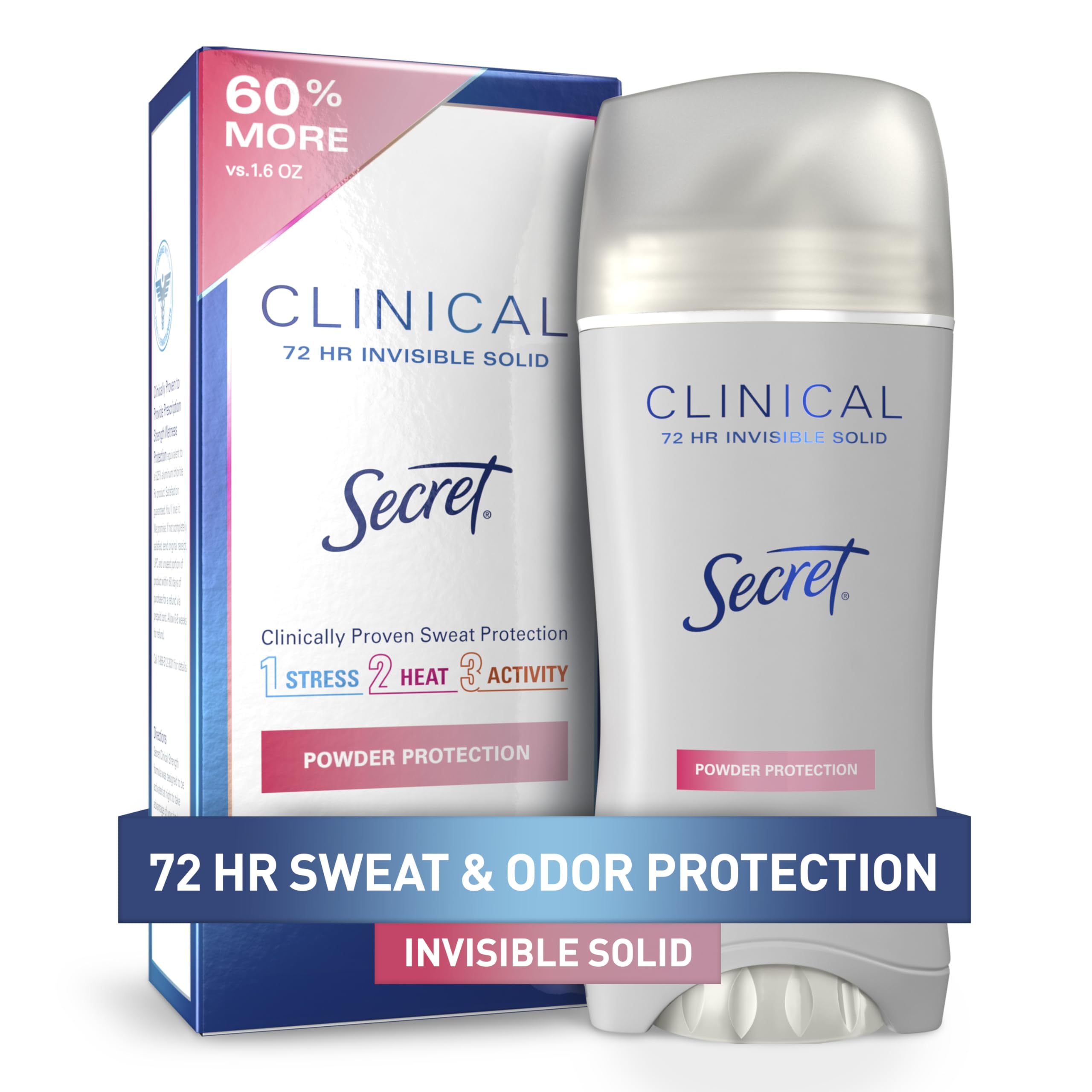 Secret desodorante para mujeres en formato sólido invisible evita marcas en la ropa