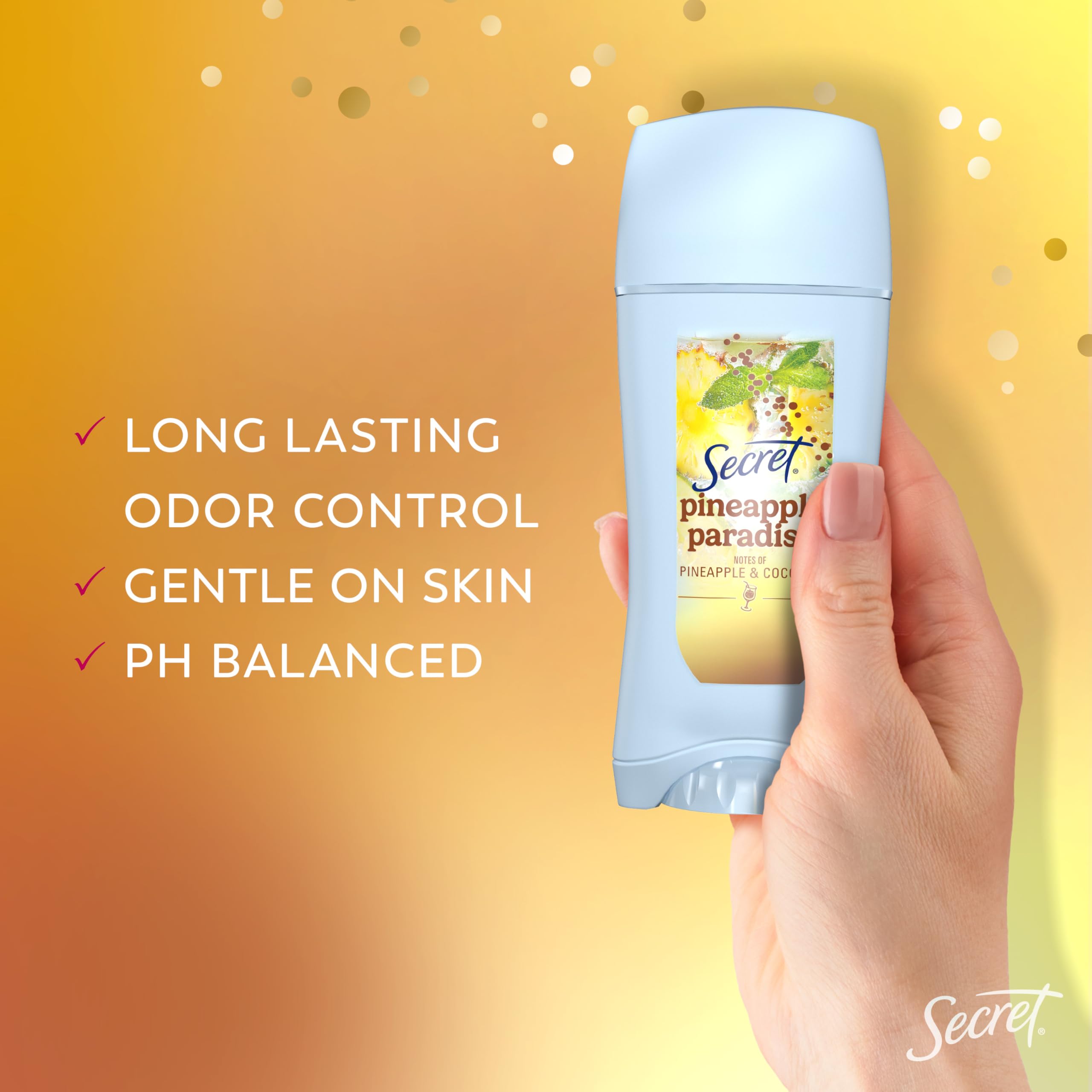 Secret Paraiso de Piña: gel claro para aplicación suave y sin manchas.