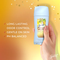Secret Paraiso de Piña: gel claro para aplicación suave y sin manchas.