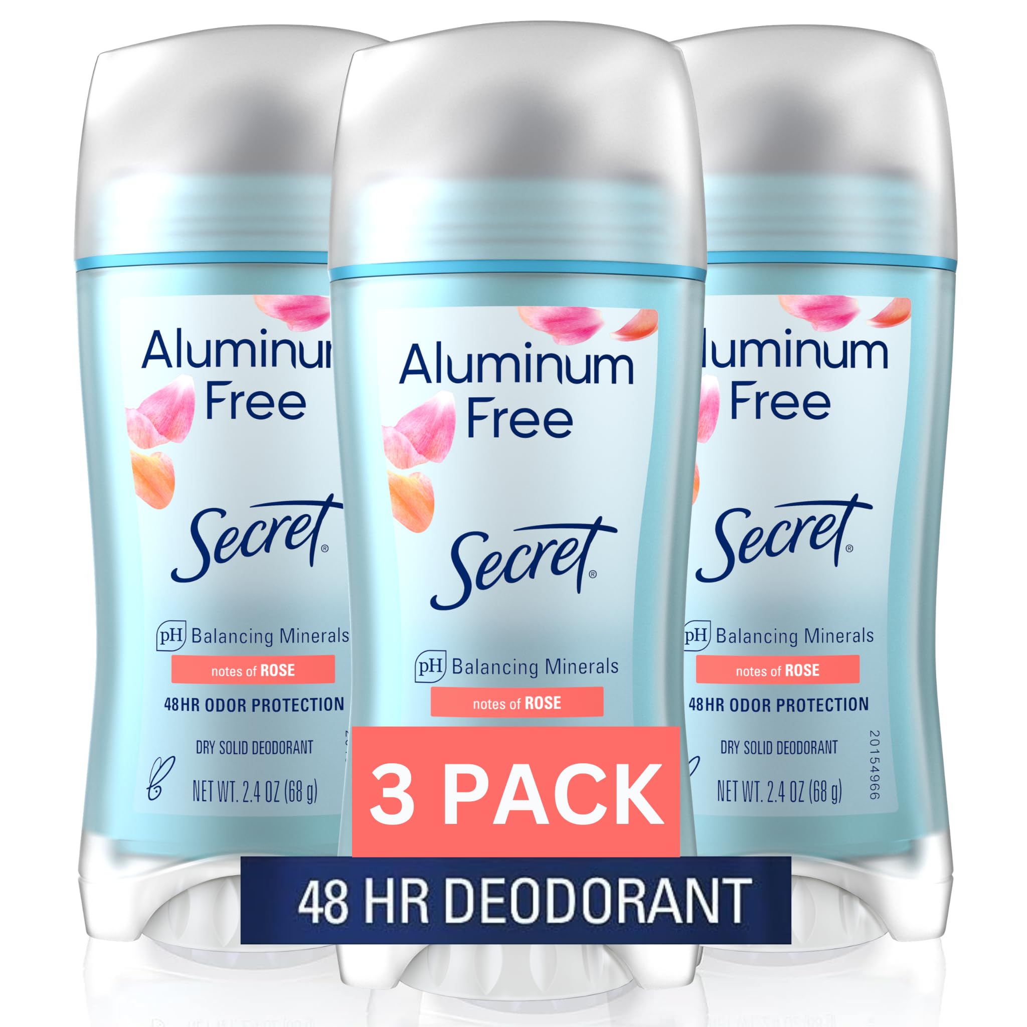 Secret desodorante rosa frasco dry solid para uso diario y protección duradera