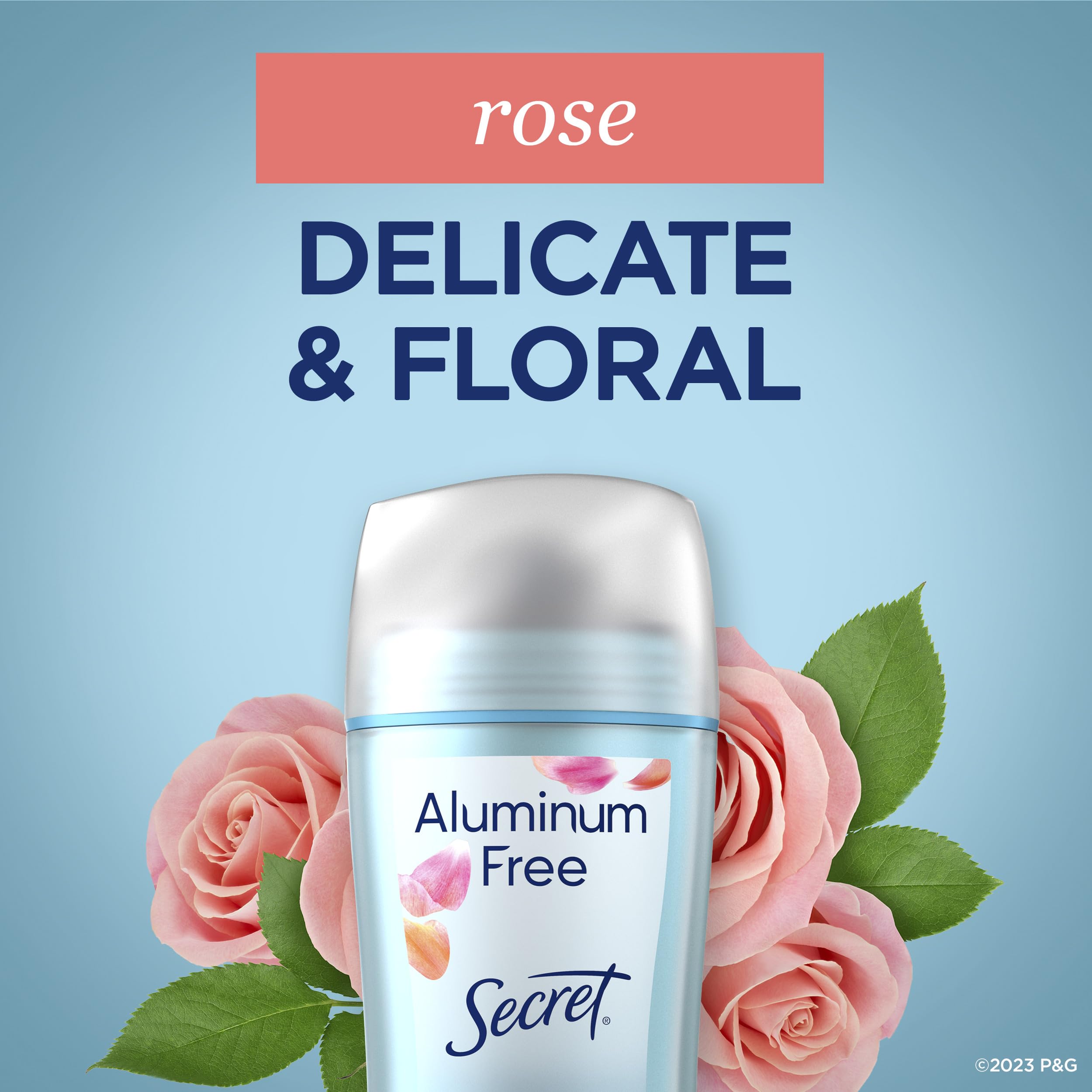 Secret desodorante rosa sin aluminio sin marcas en la ropa