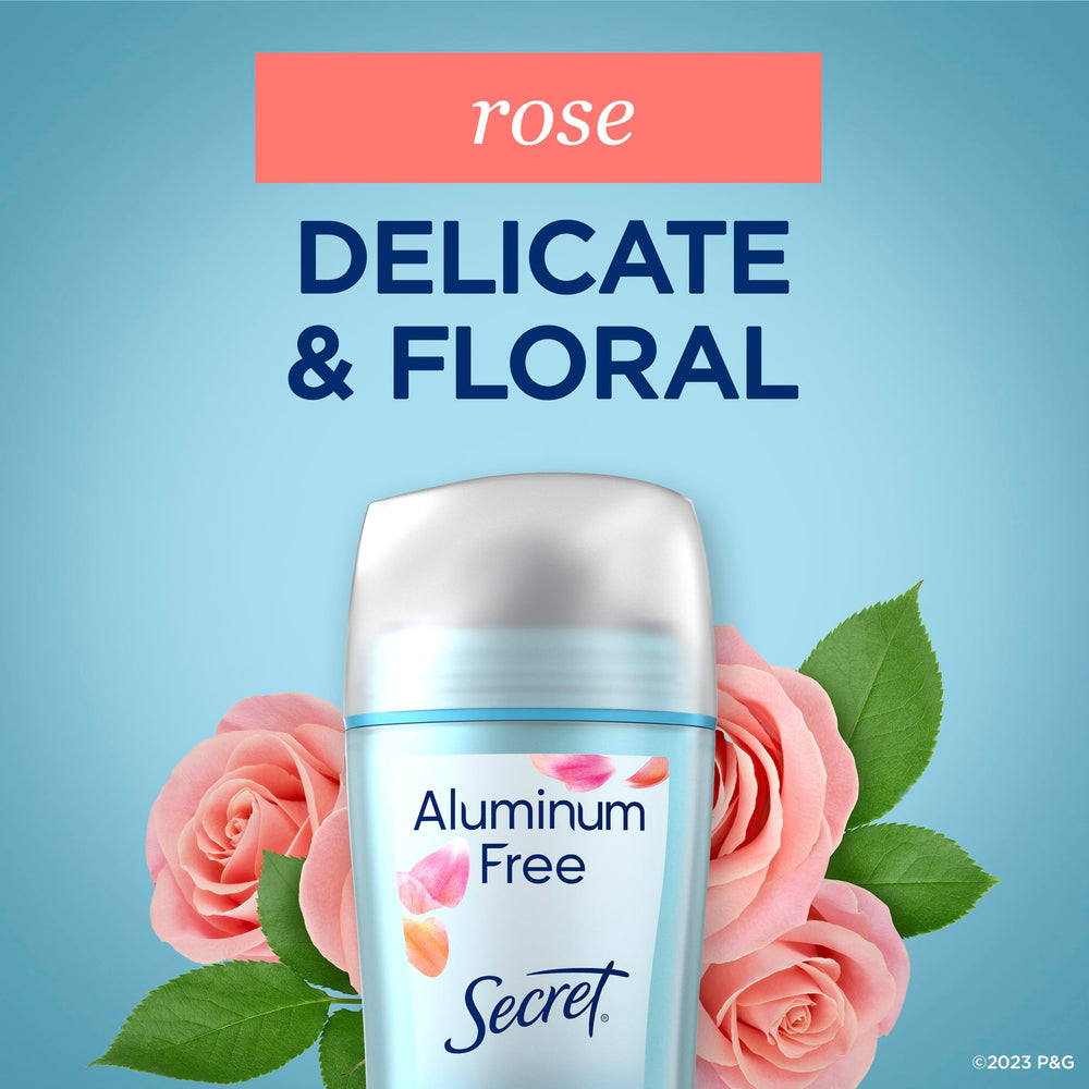 Secret desodorante rosa sin aluminio sin marcas en la ropa