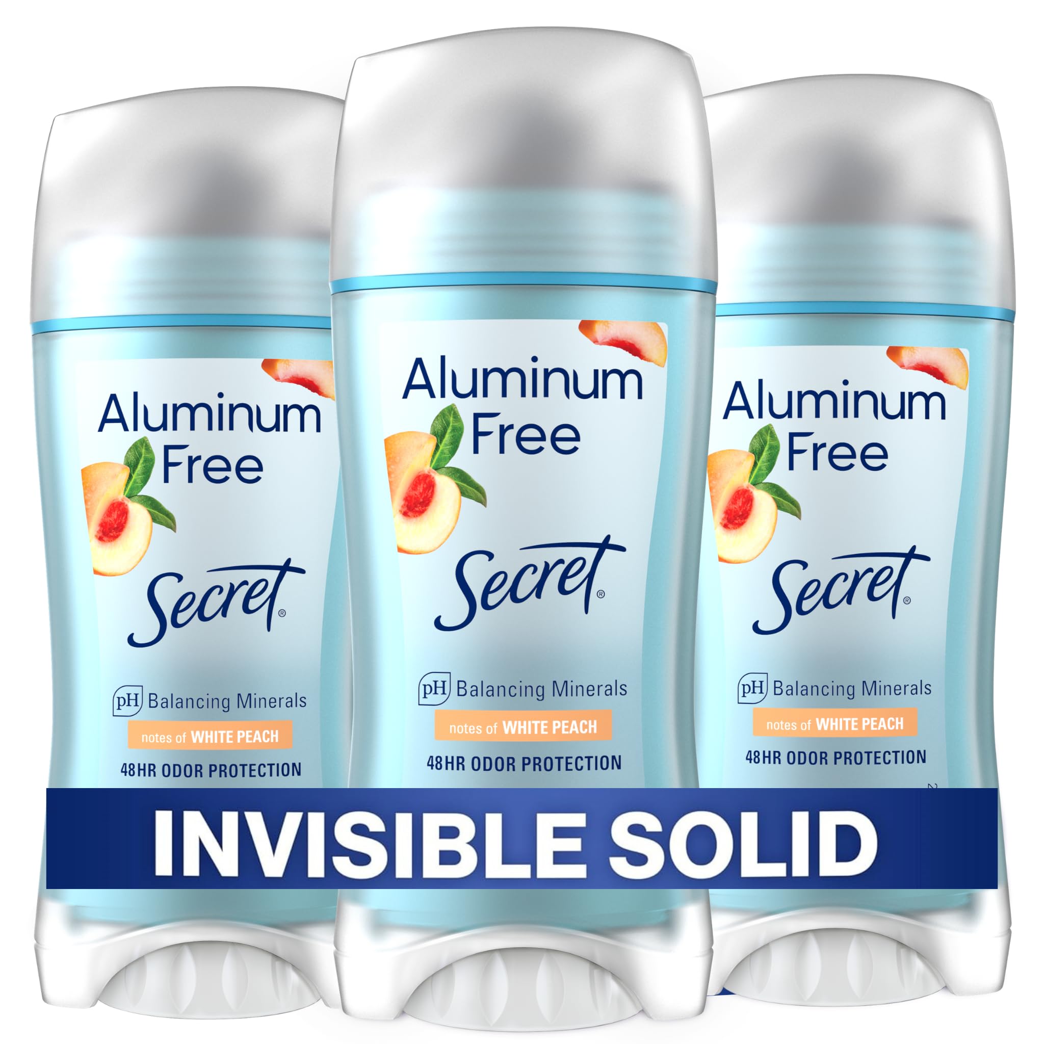 Secret desodorante sin aluminio para mujer, envase práctico para uso diario.