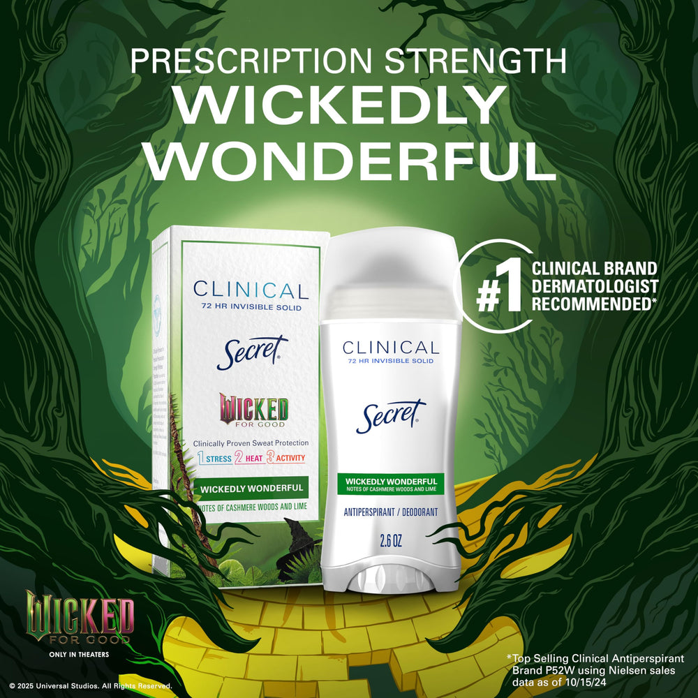 Secret desodorante 2.6 oz, tamaño práctico para llevar en el bolso.