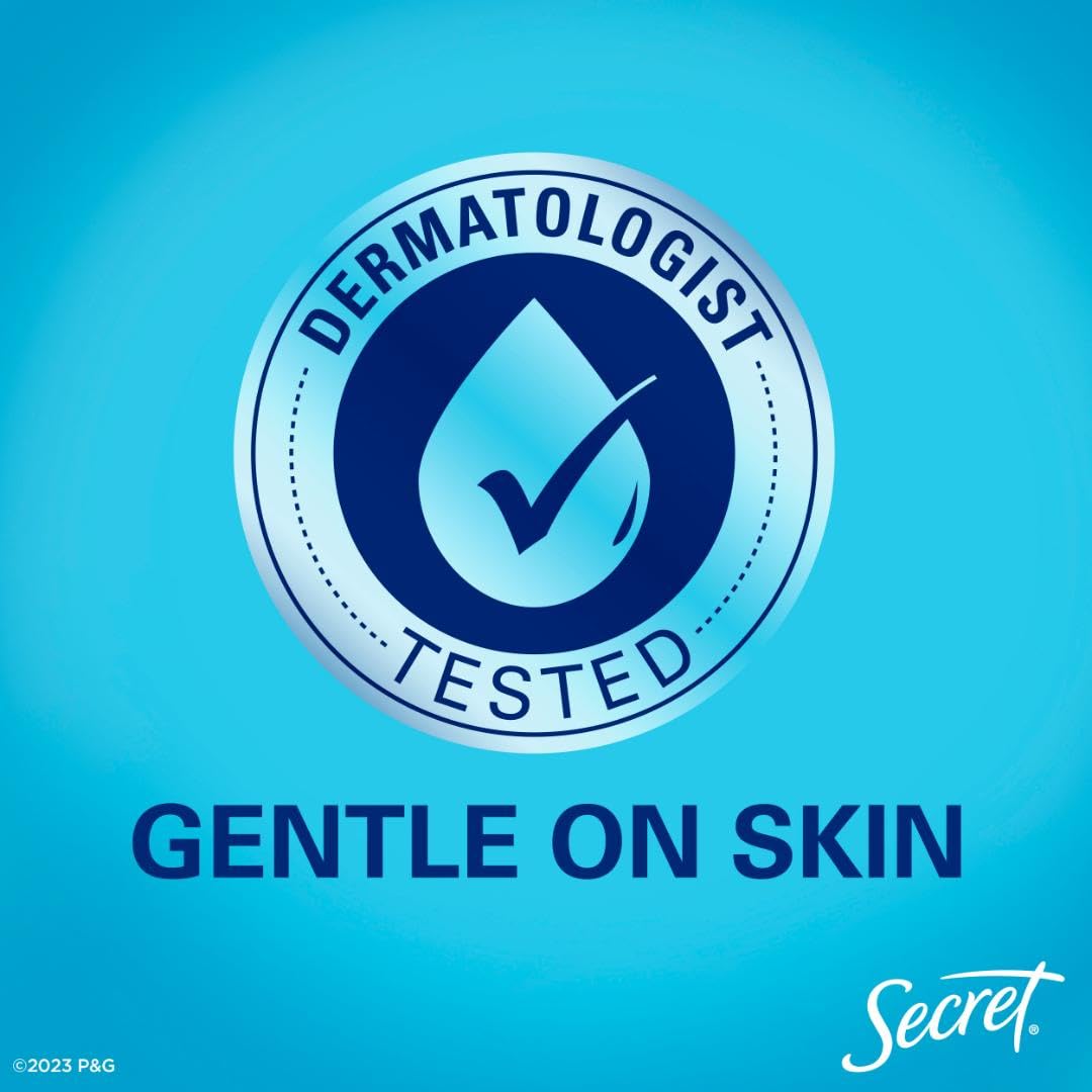 Secret Dry Spray powder fresh scent bottle emphasizes light, pleasant aroma