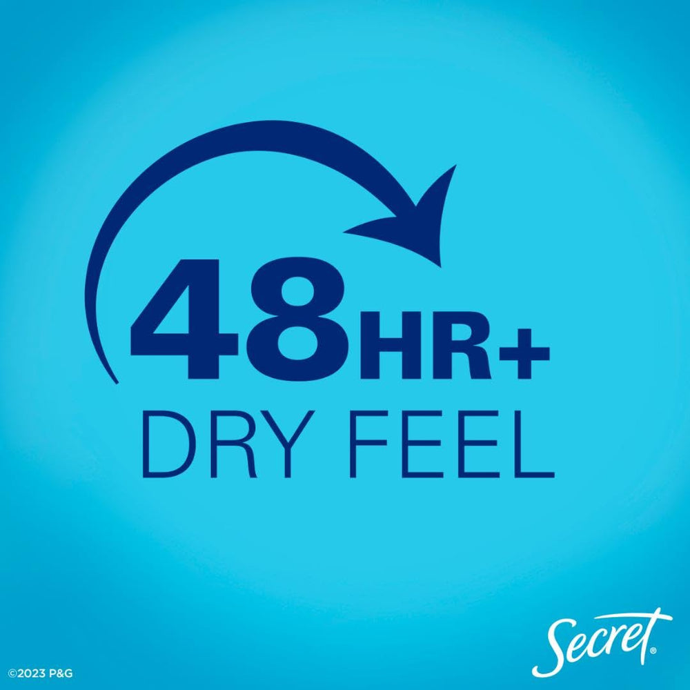 Secret Dry Spray skin tolerant formula close-up suggests gentle on skin