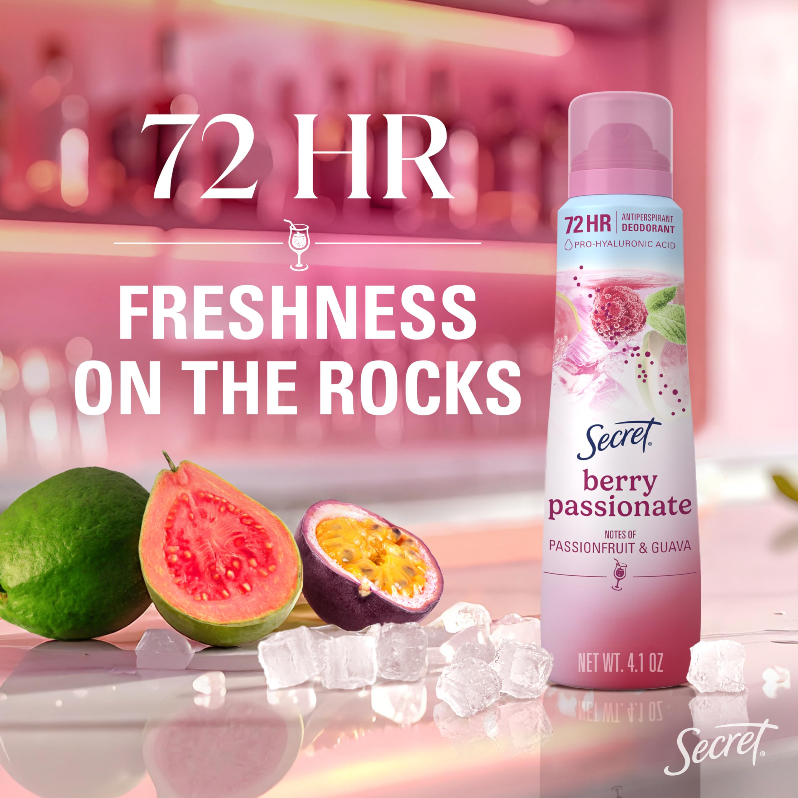 Secret edición Miami Mocktail Berry Passionate, fragancia frutal para días activos