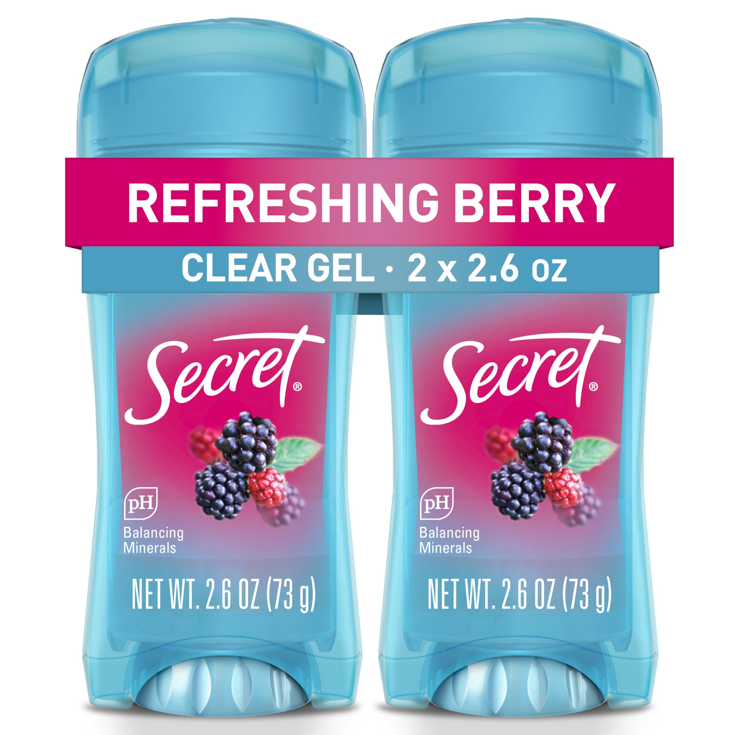 Secret Fresh desodorante en gel transparente para aplicación limpia.