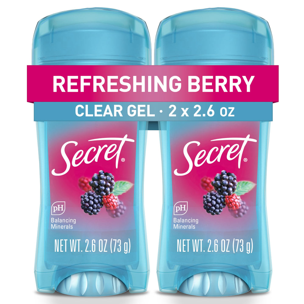 Secret Fresh desodorante en gel transparente para aplicación limpia.