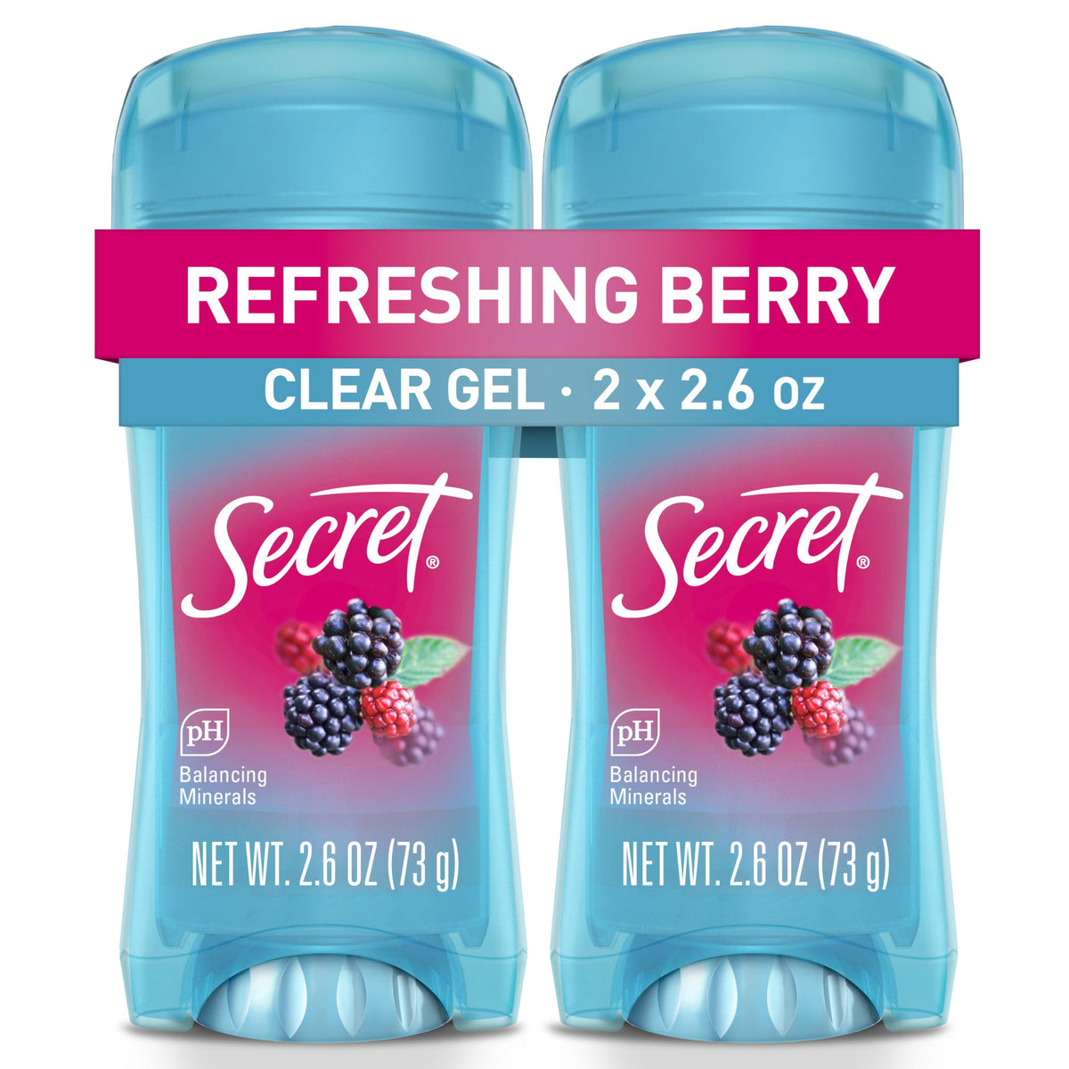Secret Fresh desodorante en gel transparente para aplicación limpia.