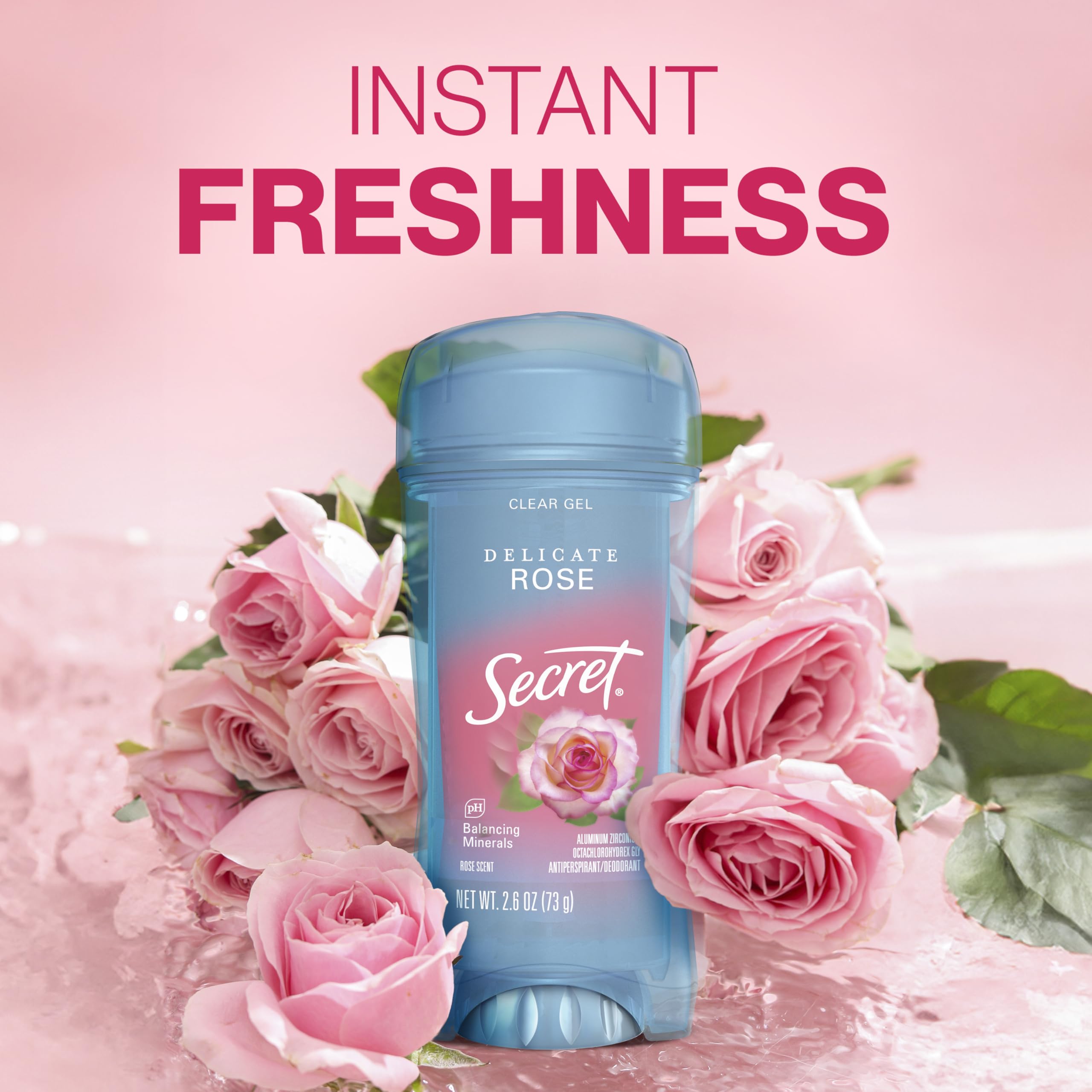 Secret Fresh 72-hour protection graphic communicates extended odor control.