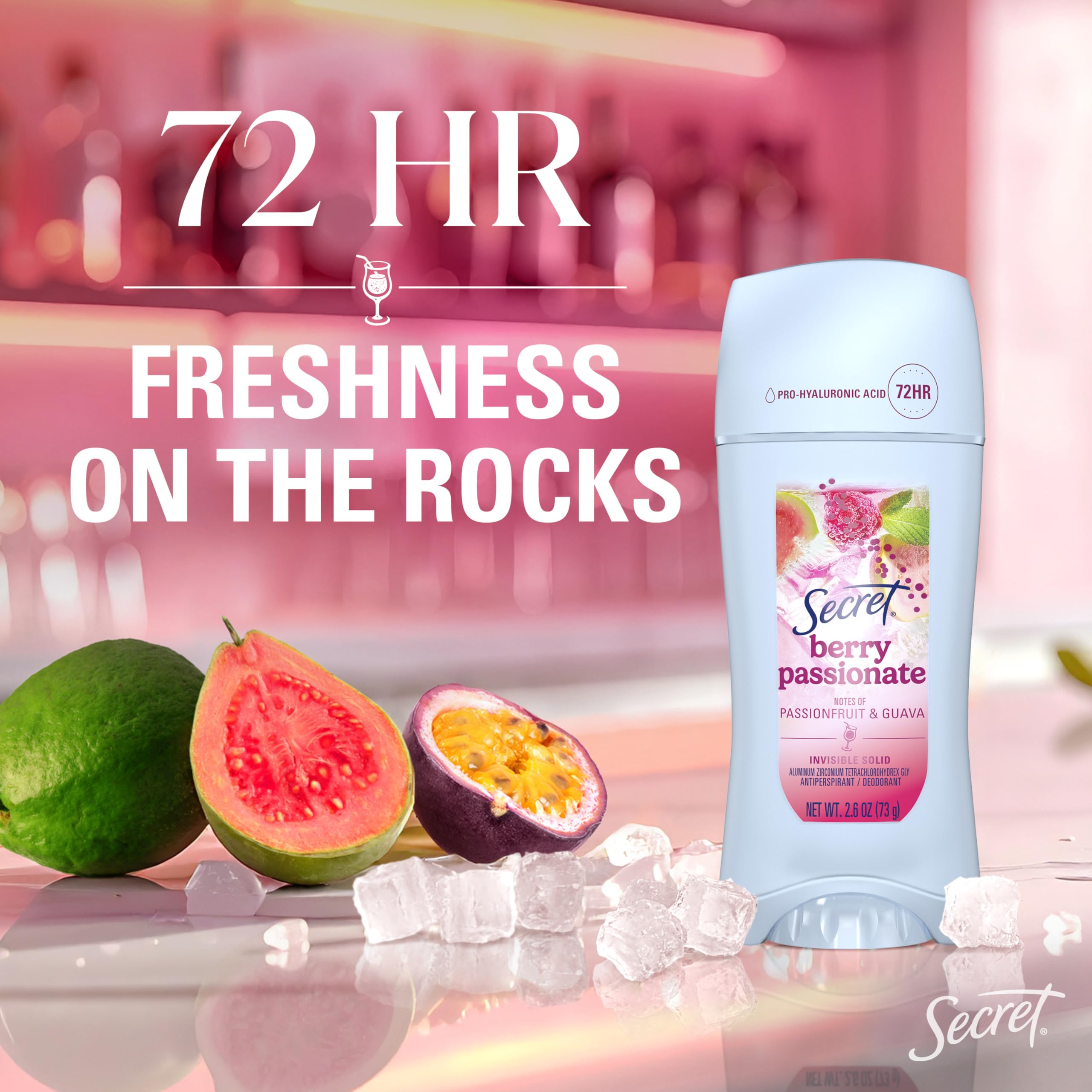 Protección de 72 horas con Secret para mujer.