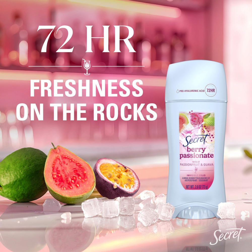 Protección de 72 horas con Secret para mujer.