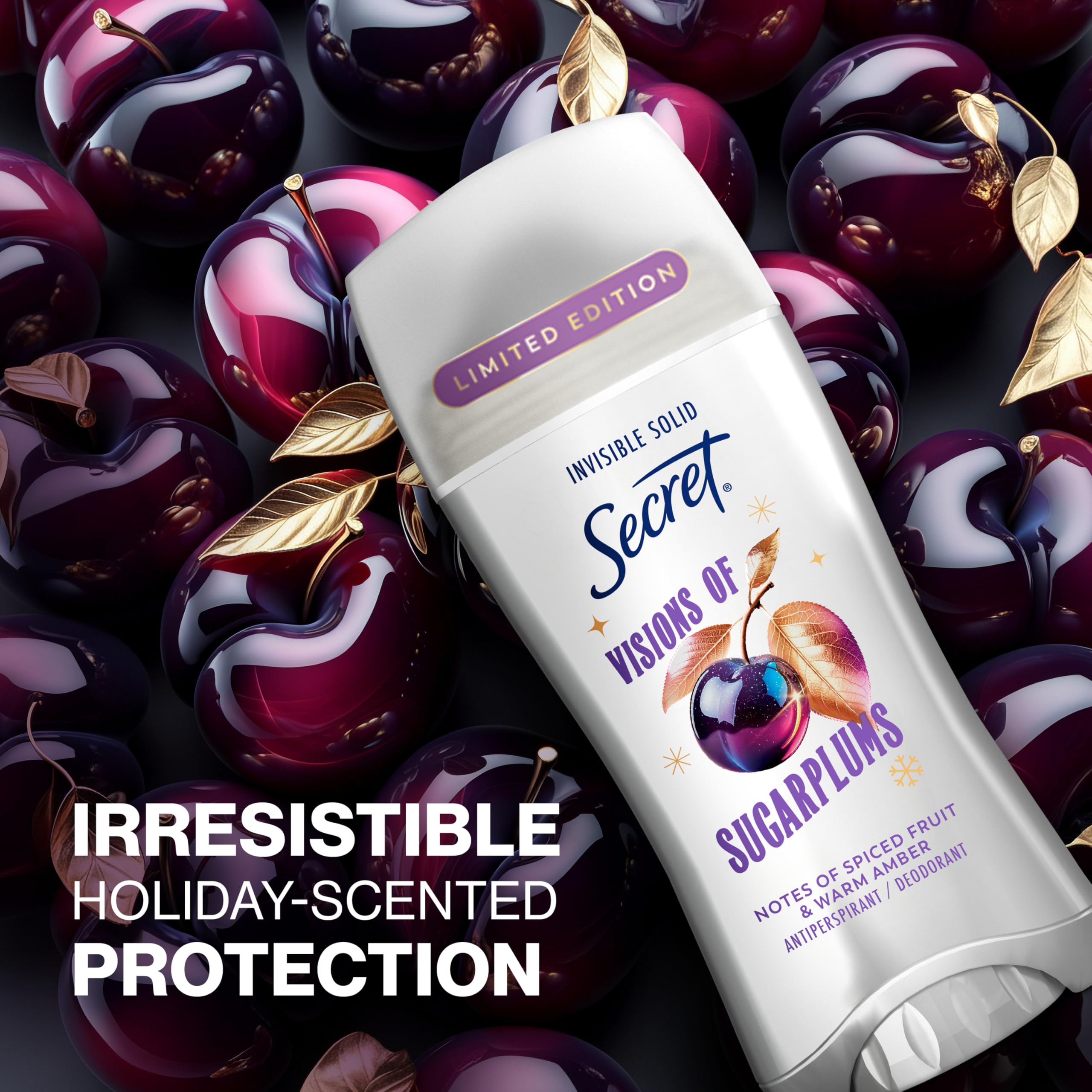 Secret Fresh antitranspirante, empaque navideño, idea para regalo práctico.