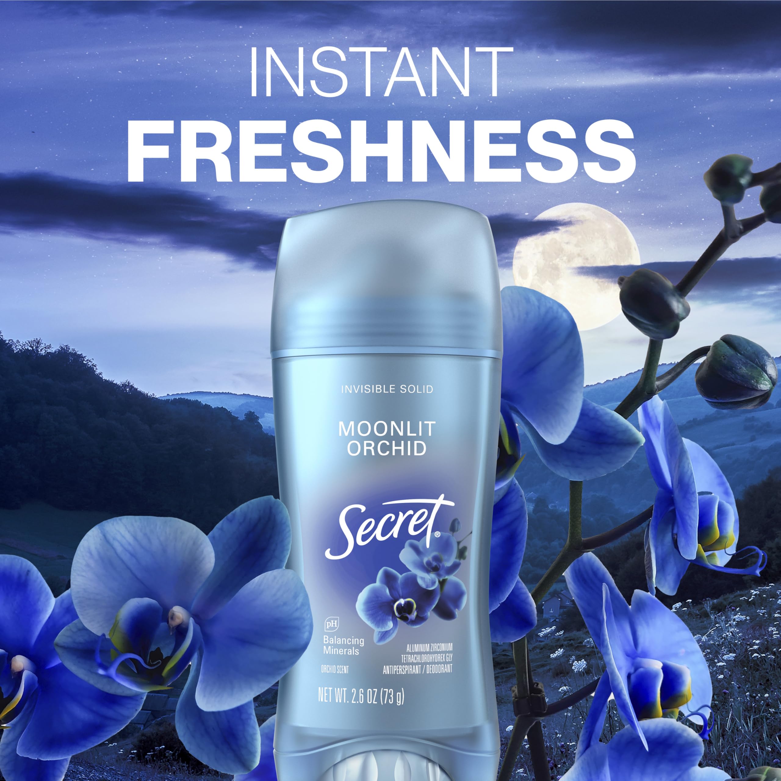 Secret Fresh application texture on skin shows quick-dry formula.