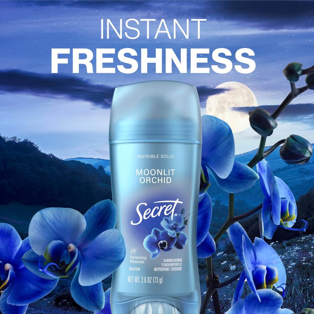 Secret Fresh application texture on skin shows quick-dry formula.