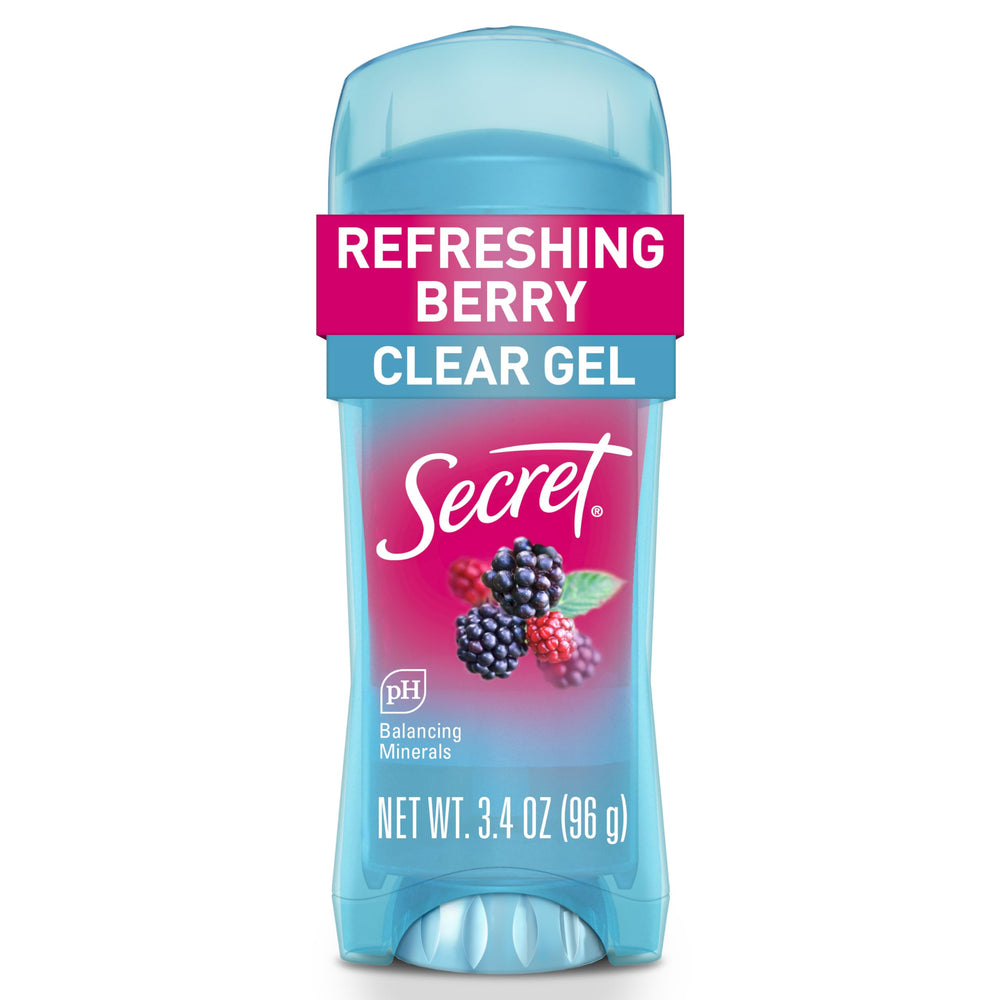 Secret Fresh botella de gel transparente, textura suave para uso diario.