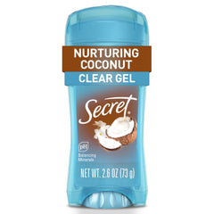 Secret Fresh clear gel bottle front view showing long-lasting daily freshness.