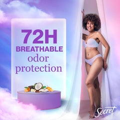 Secret Fresh Cocoa Butter scent close-up with creamy fragrance