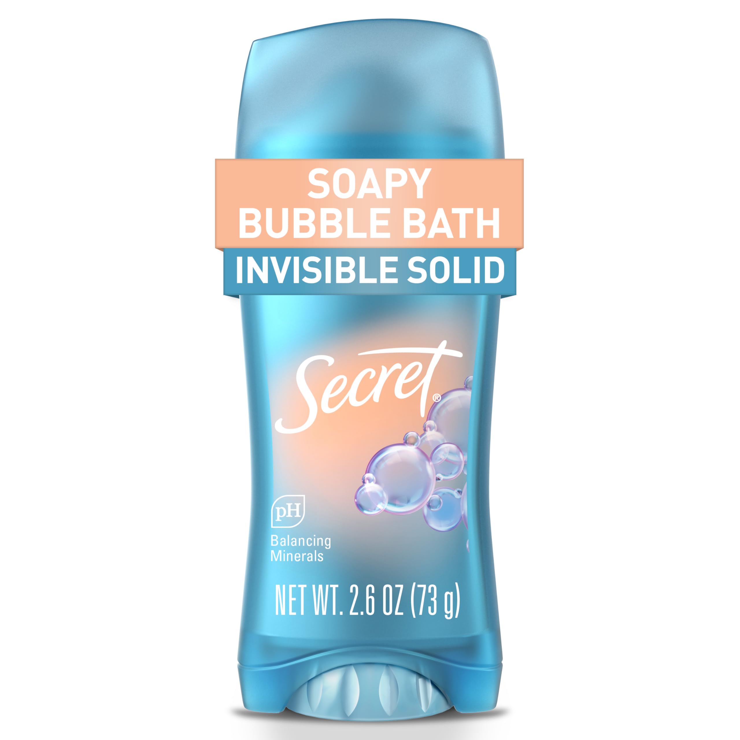 Secret Fresh collection bottle demonstrates invisible solid formula for all-day freshness.