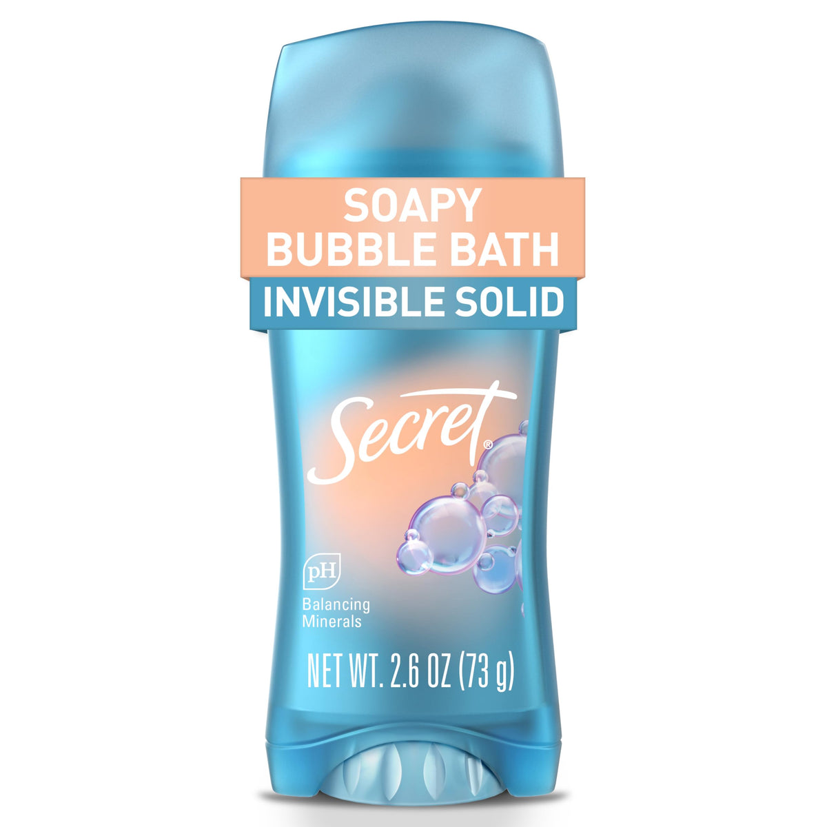 Secret Fresh collection bottle demonstrates invisible solid formula for all-day freshness.