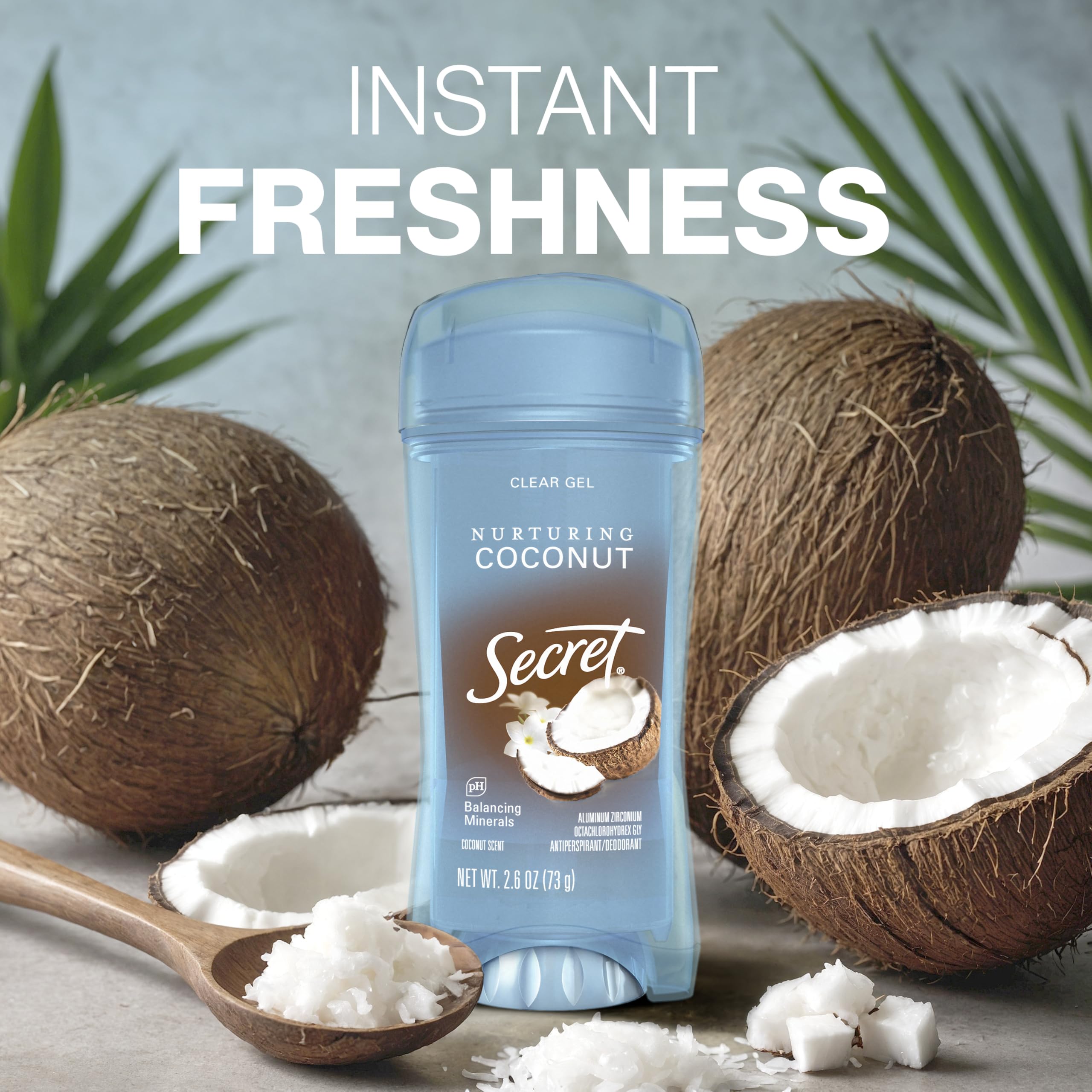 Secret Fresh cruelty-free by PETA certification on packaging.