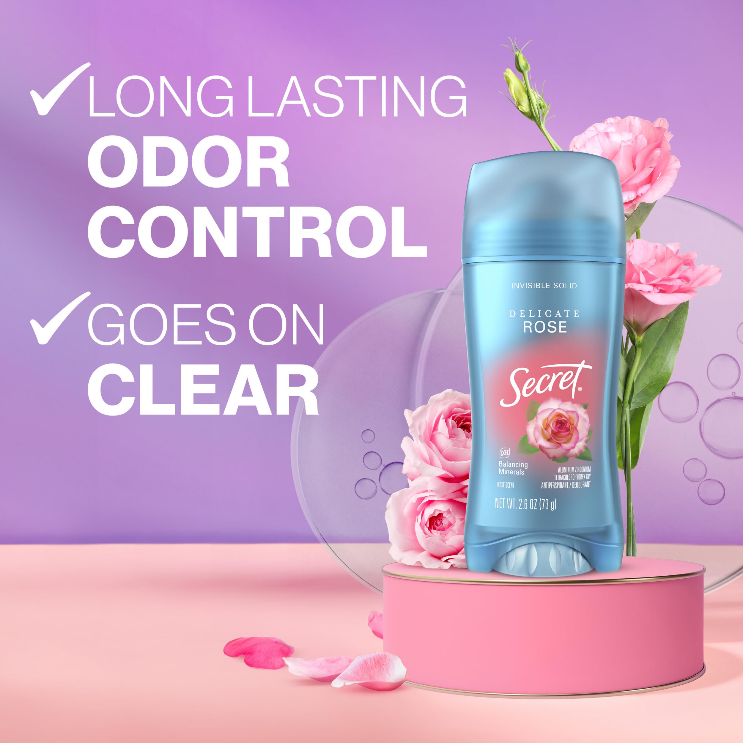 Aplicación suave de Secret Fresh desodorante invisible para piel sensible y fresca
