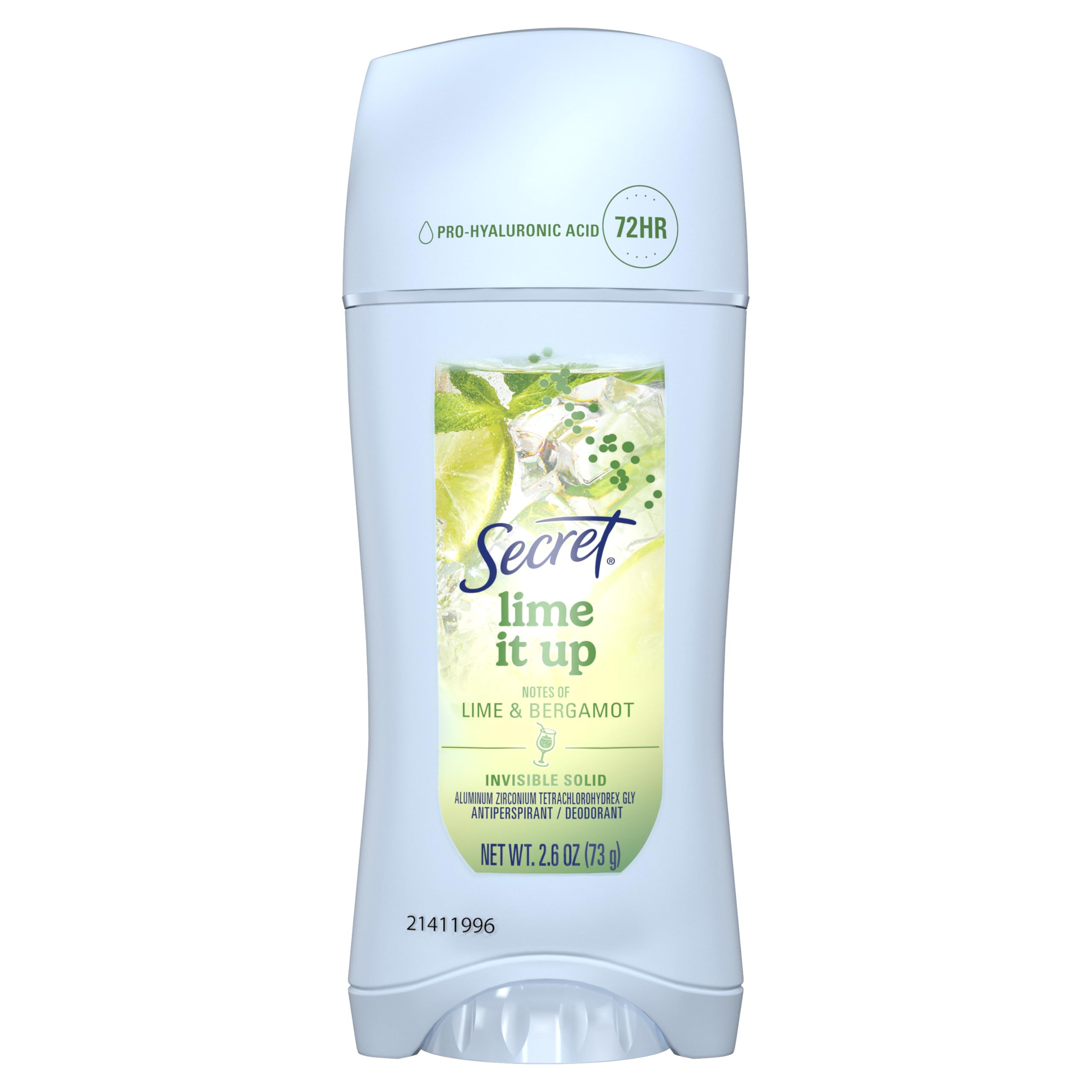 Secret Fresh desodorante invisible con lima y bergamota, protección duradera para el día