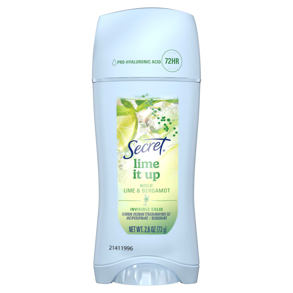Secret Fresh desodorante invisible con lima y bergamota, protección duradera para el día