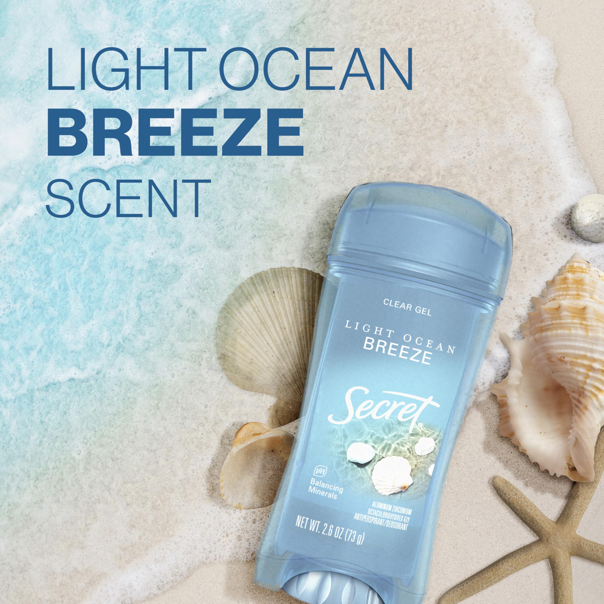 Secret Fresh 72-hour odor protection hints at long-lasting freshness.