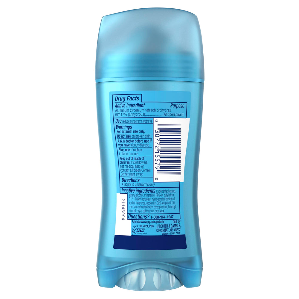 Secret Fresh 2.6 oz size fits gym bags and daily routines.