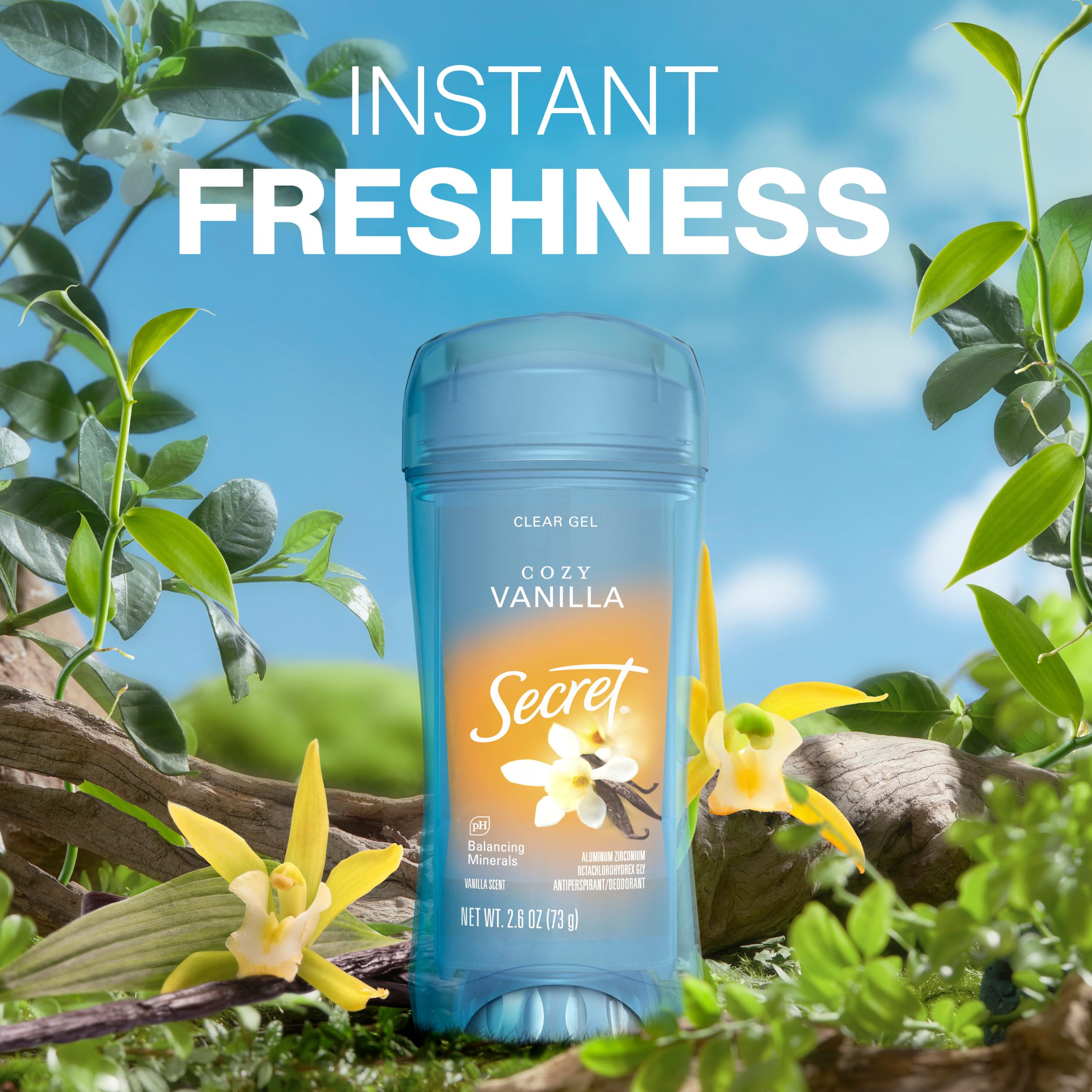Secret Fresh pH-balancing minerals help maintain freshness.