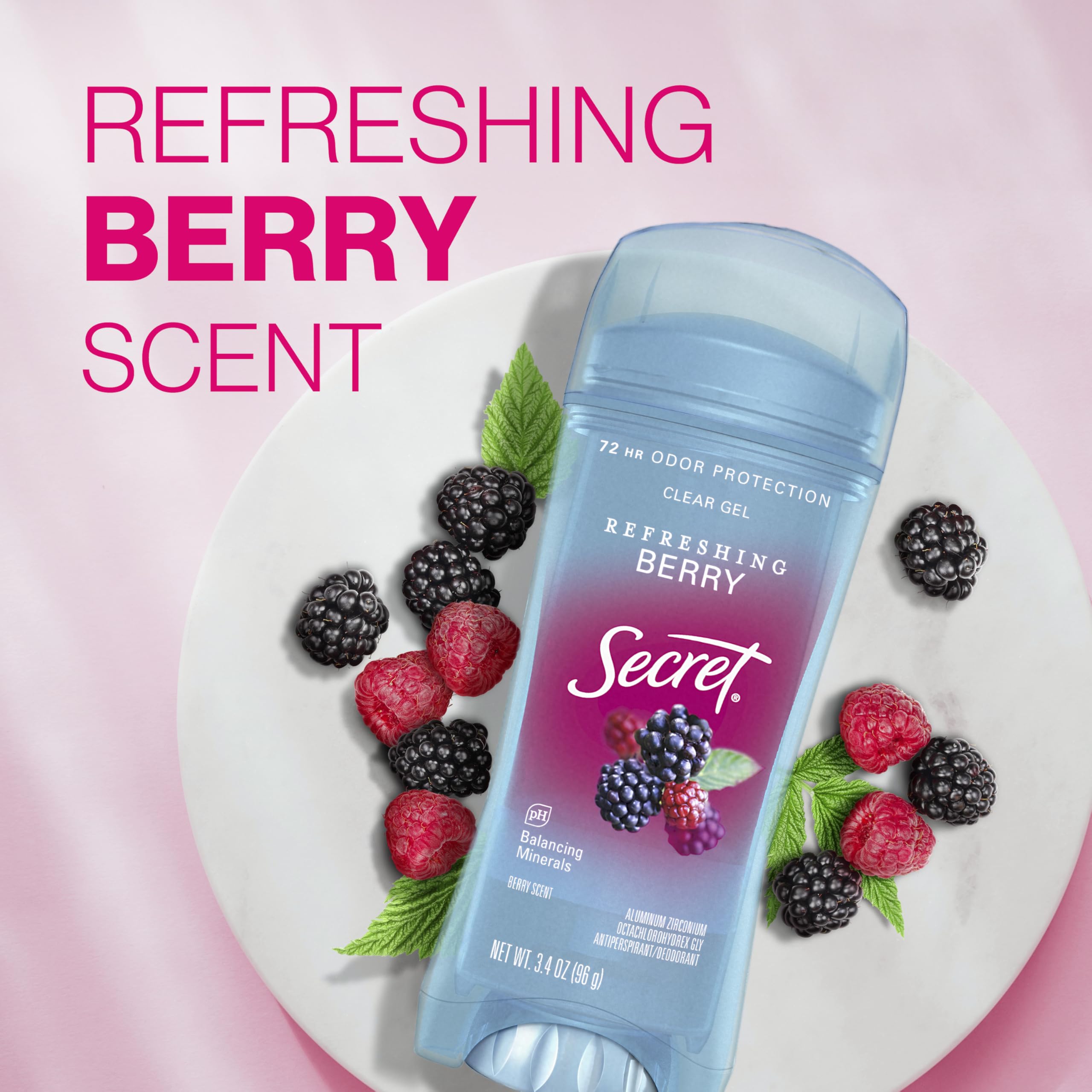 Secret Fresh se seca rápido, sin manchas en la ropa.