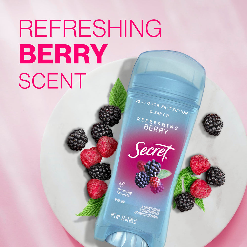 Secret Fresh se seca rápido, sin manchas en la ropa.
