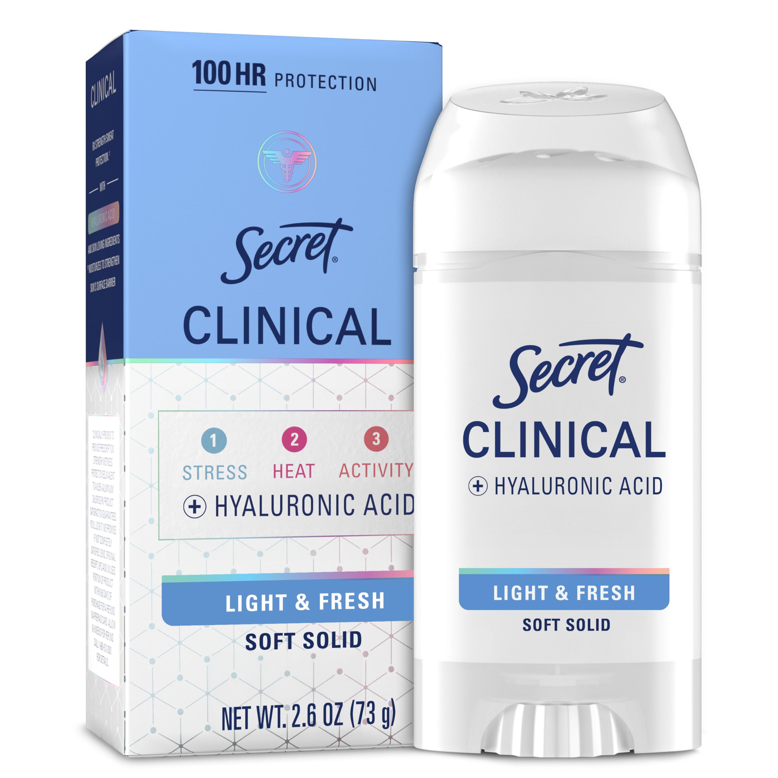 Secret Fuerza Clínica: botella suave de desodorante para protección duradera