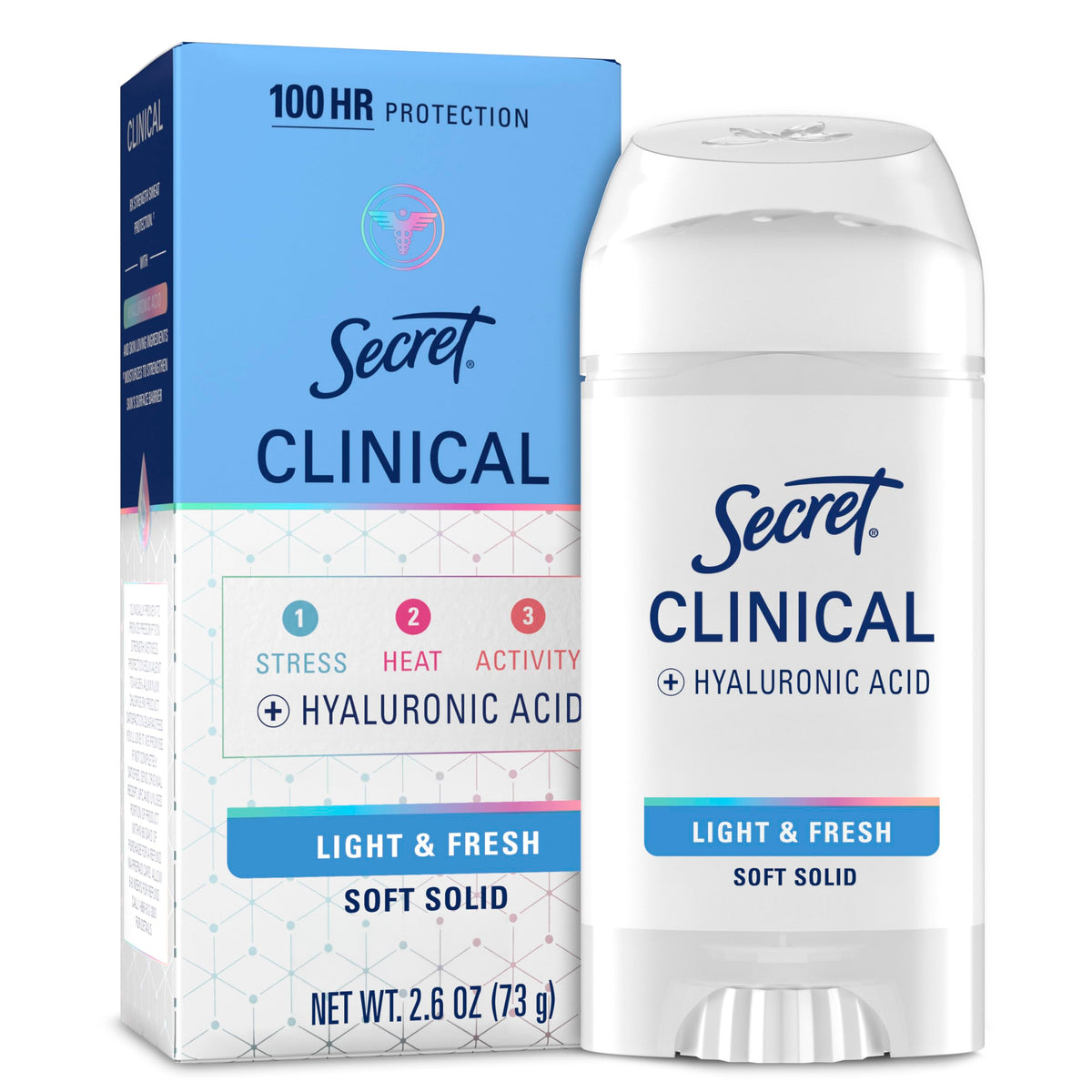 Secret Fuerza Clínica: botella suave de desodorante para protección duradera