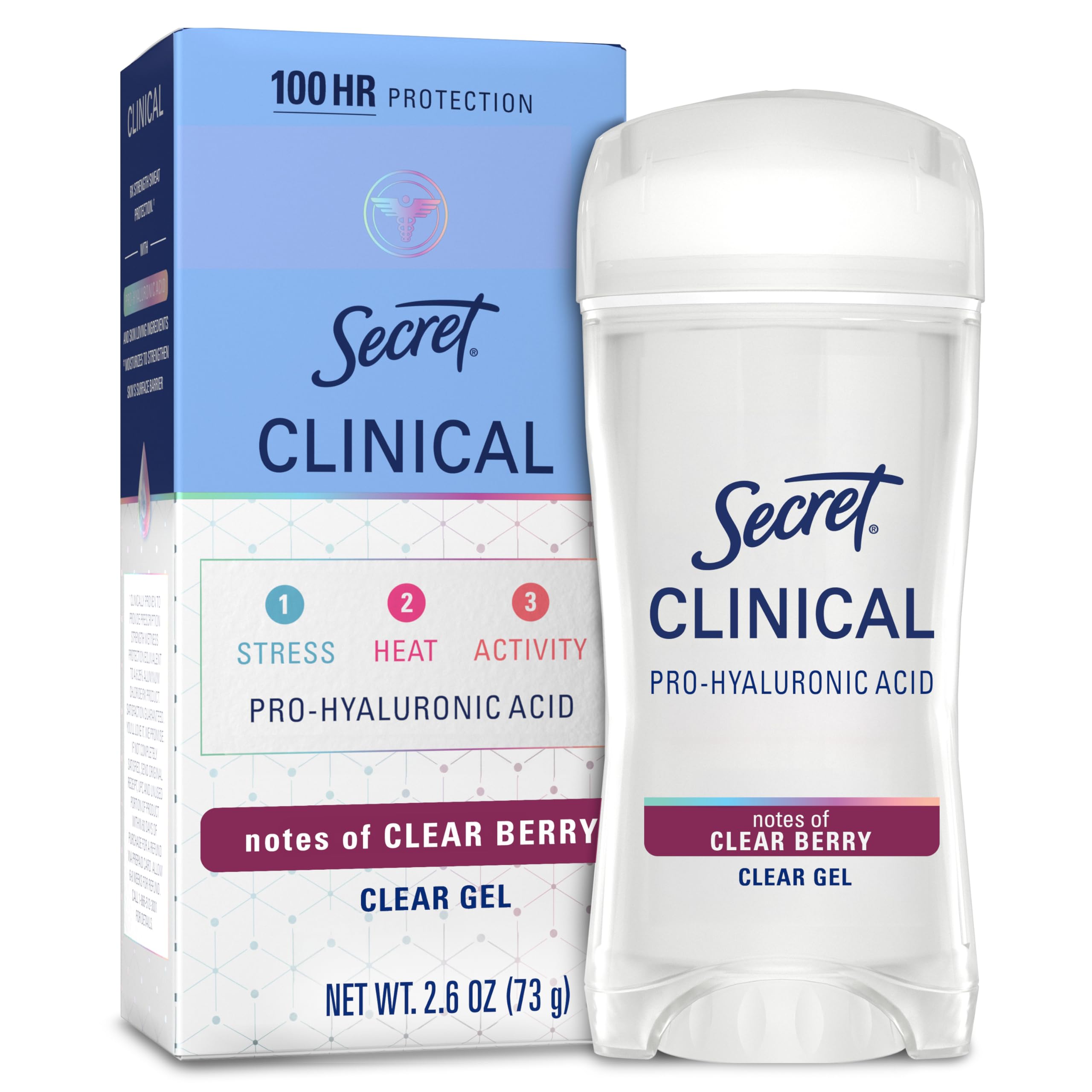 Secret Fuerza Clínica desodorante para mujer en botella, protección prolongada todo el día