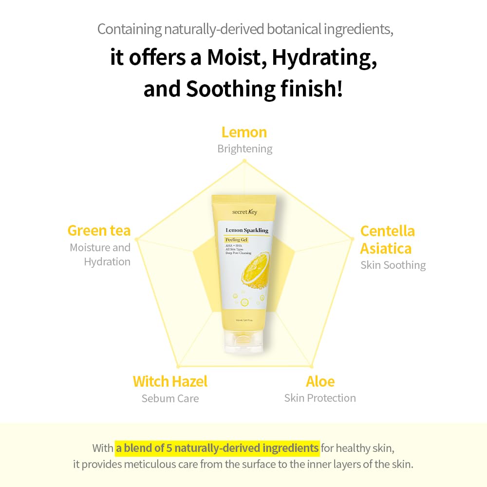 Secret Key Gel espumoso de limón, masaje suave para activar la limpieza.