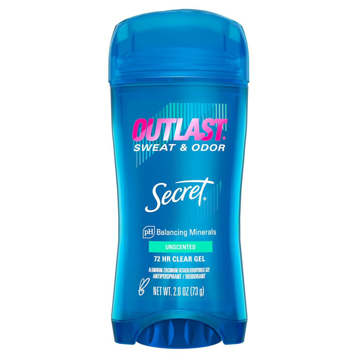Secret Outlast unscented anti-perspirant bottle front for everyday protection