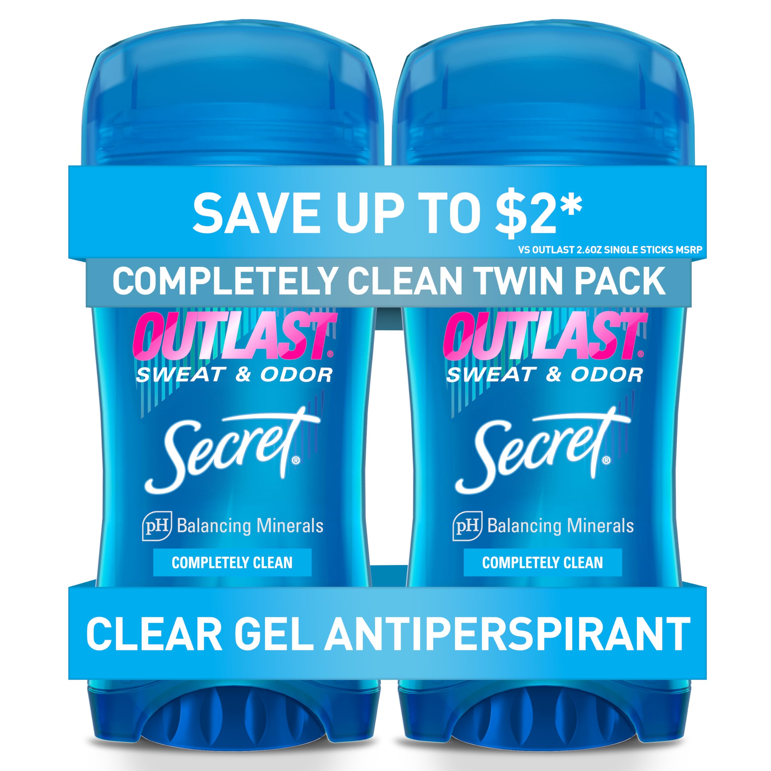 Secret Outlast desodorante antitranspirante para mujer, aplicación clara que no mancha la ropa.