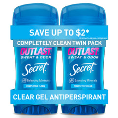 Secret Outlast desodorante antitranspirante para mujer, aplicación clara que no mancha la ropa.