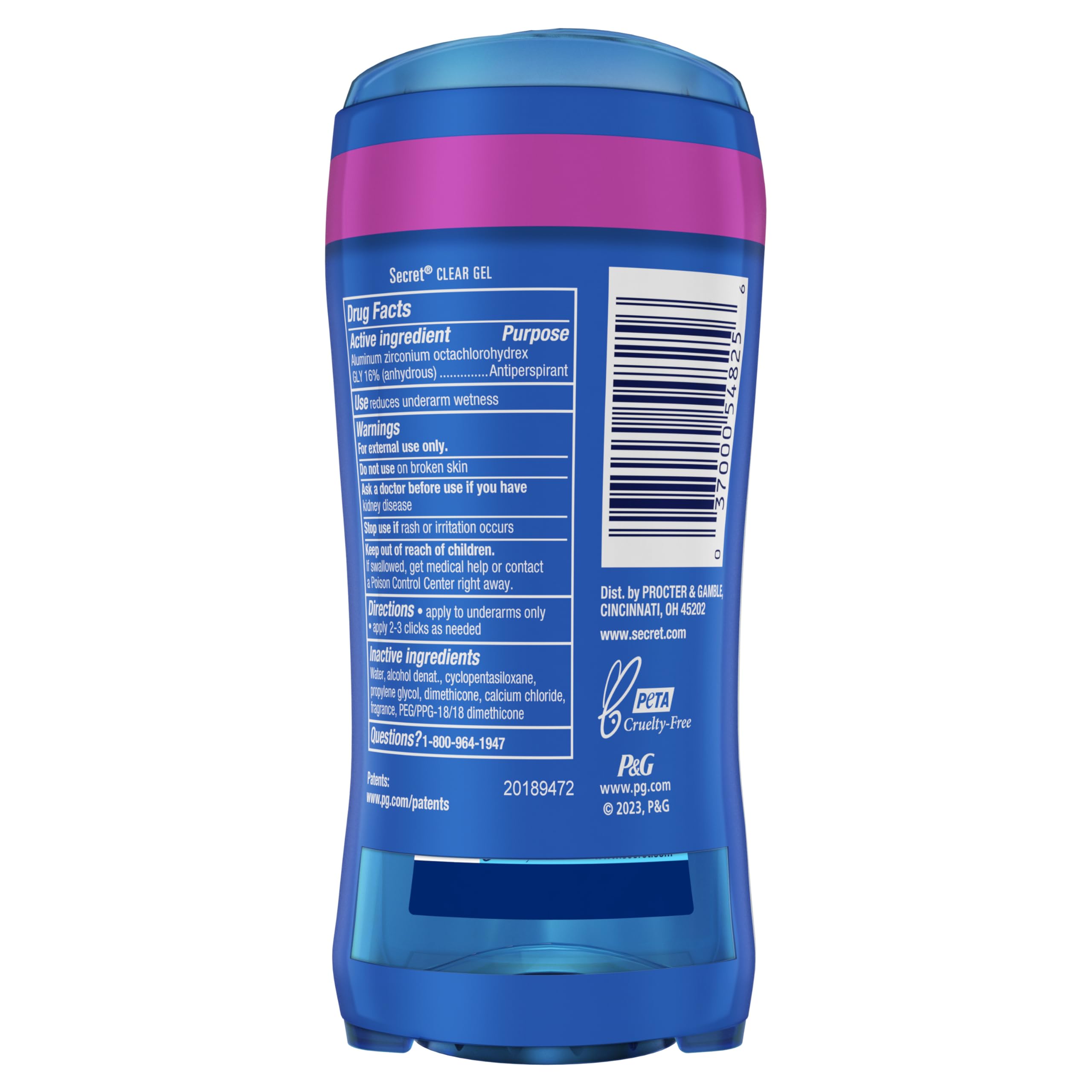Secret Outlast aroma limpio ofrece frescura duradera para todo el día.