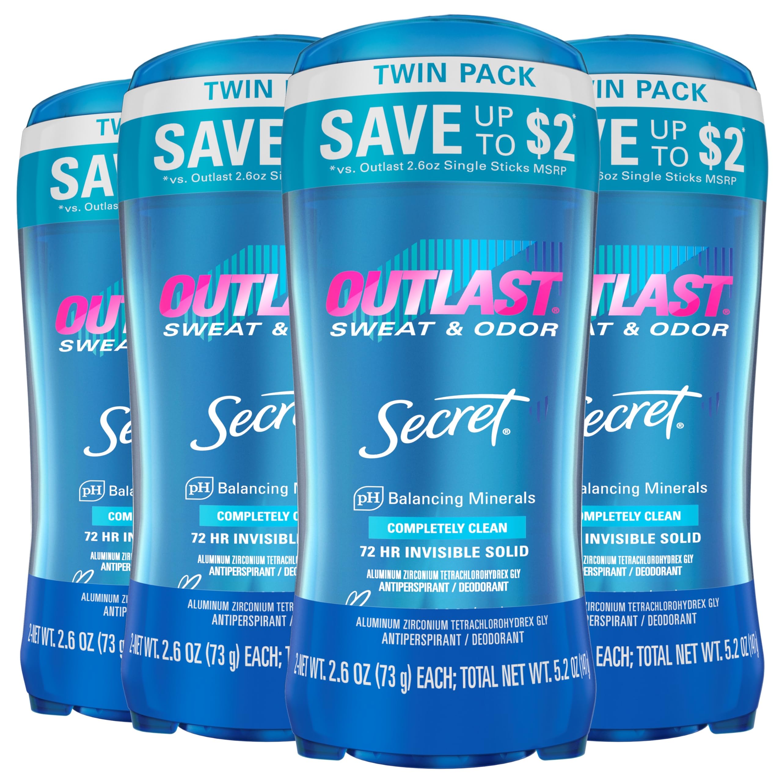 Secret Outlast desodorante para mujer, 72 horas de protección.