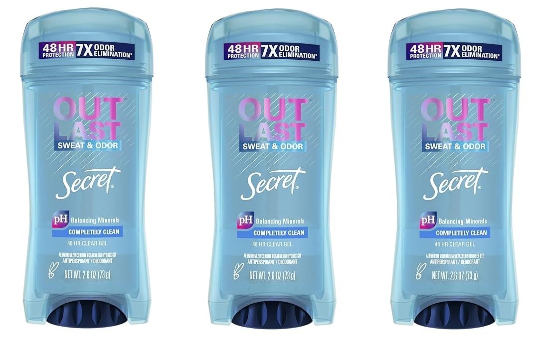 Desodorante Secret Outlast gel transparente, protección de 48 horas para el día