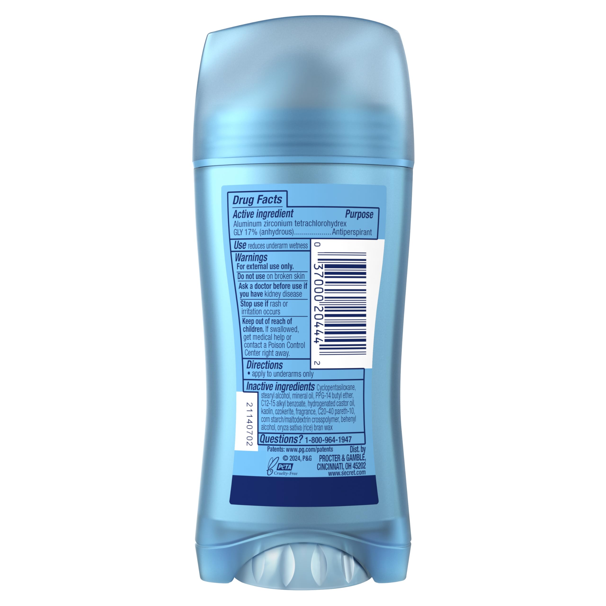Secret Women 2.6 oz pack demonstrates portability and convenience