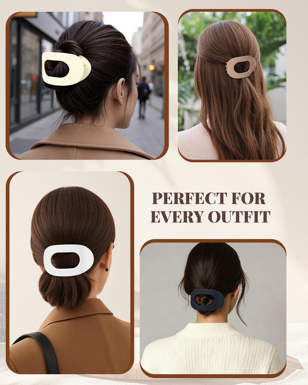 Secroma pinzas cabello plano para cabello grueso: fijación estable.