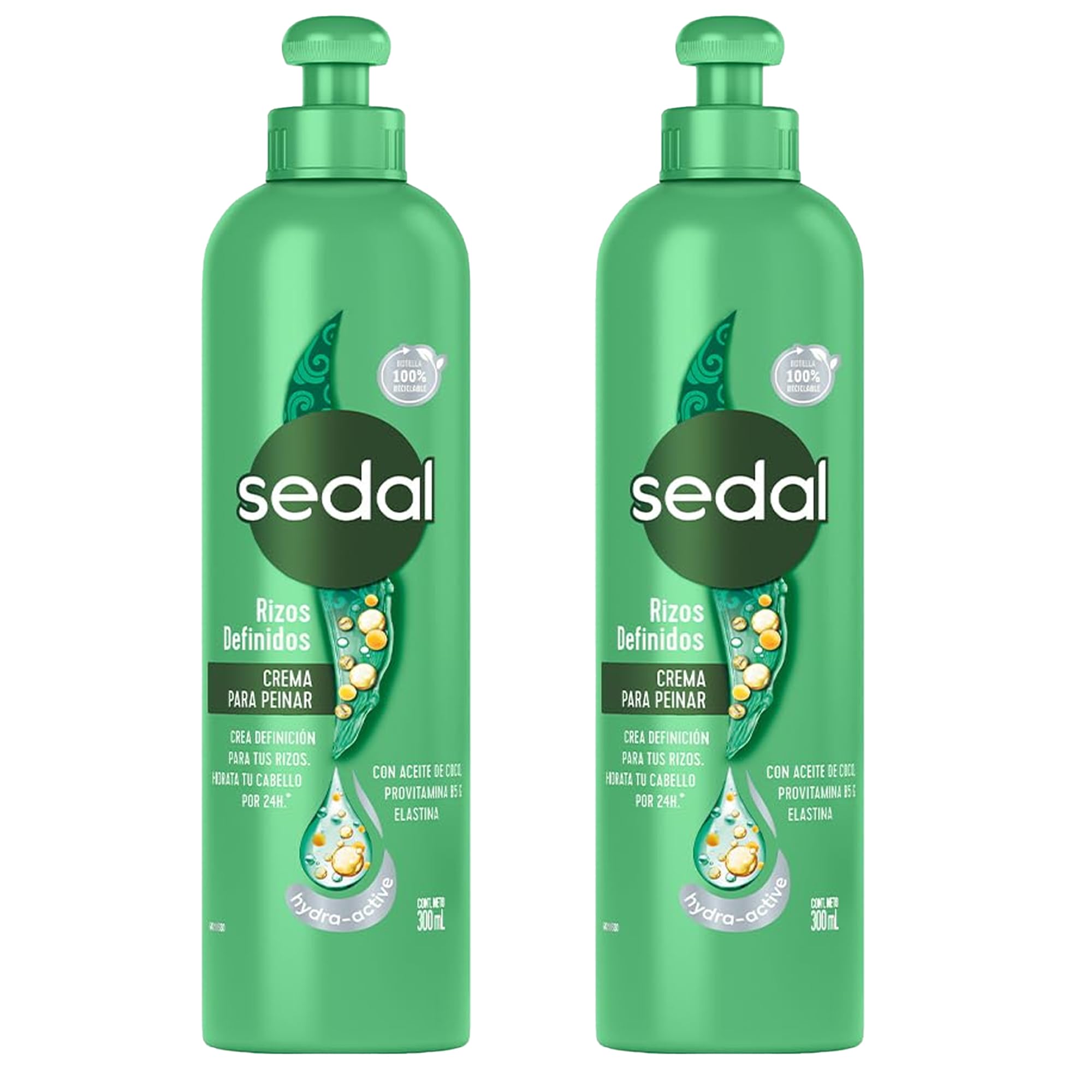 Sedal paquete doble de 300 ml, ahorro para peinado diario de rizos.