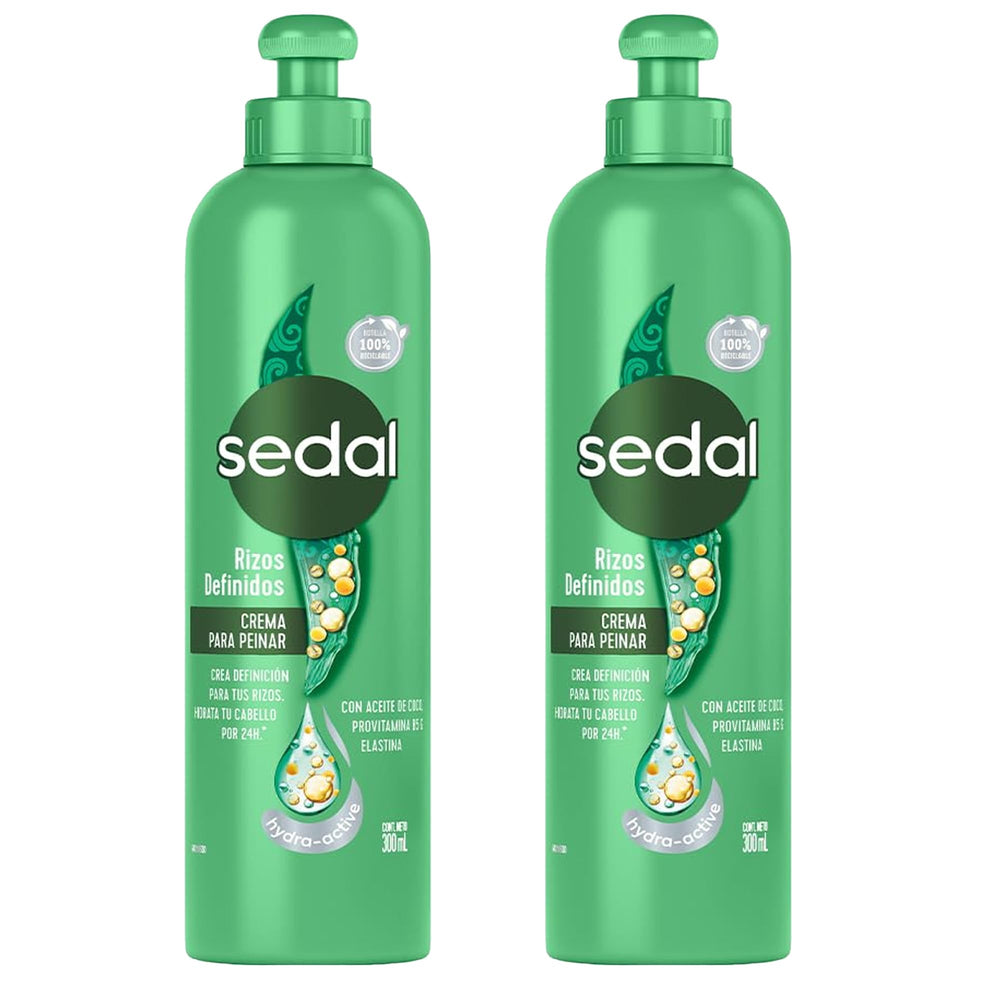 Sedal paquete doble de 300 ml, ahorro para peinado diario de rizos.