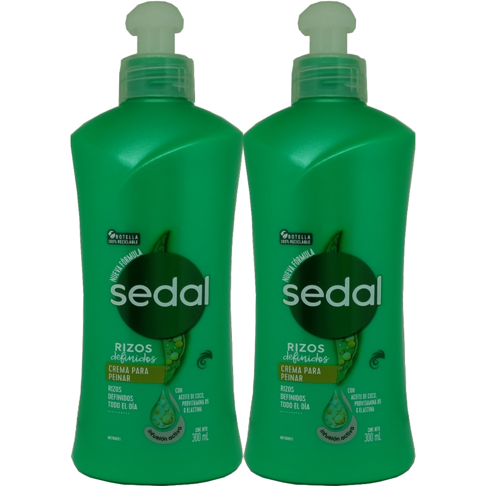 Sedal Rizos Definidos crema para peinar, envase 300 ml, definición duradera.