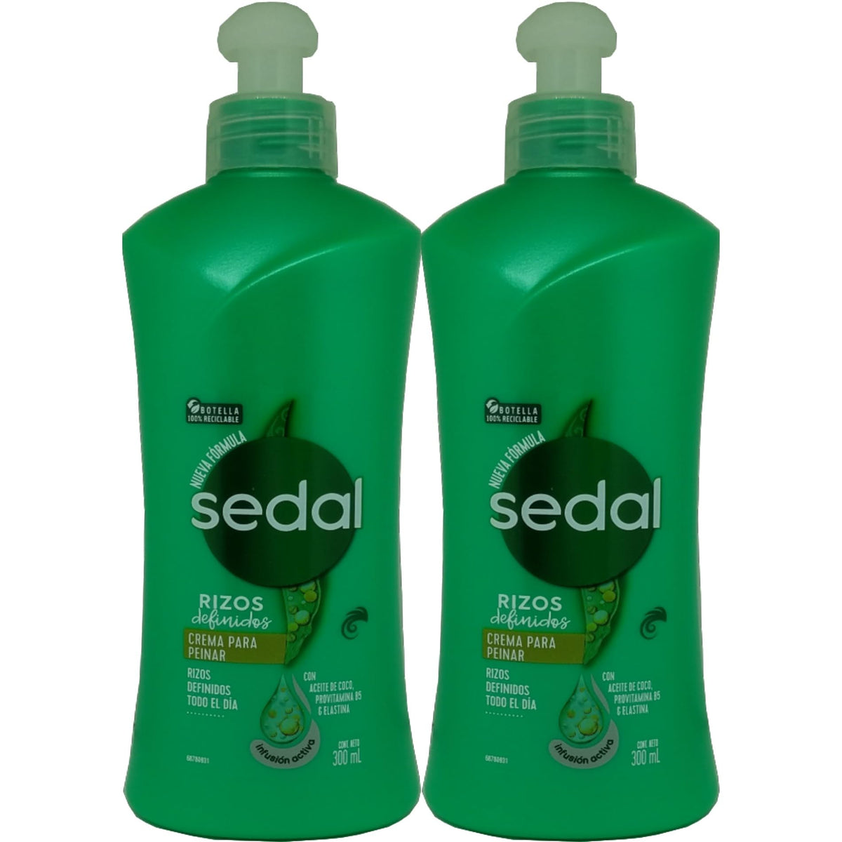 Sedal Rizos Definidos crema para peinar, envase 300 ml, definición duradera.